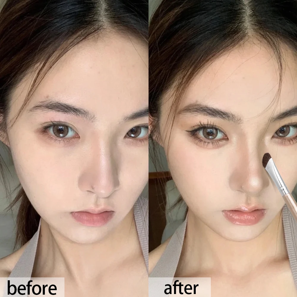 Nose Shadow Brush Angled Contour Makeup Brushes Face Bronzer Nose Silhouette Eyeshadow Cosmetic Blending Concealer Make Up Tool