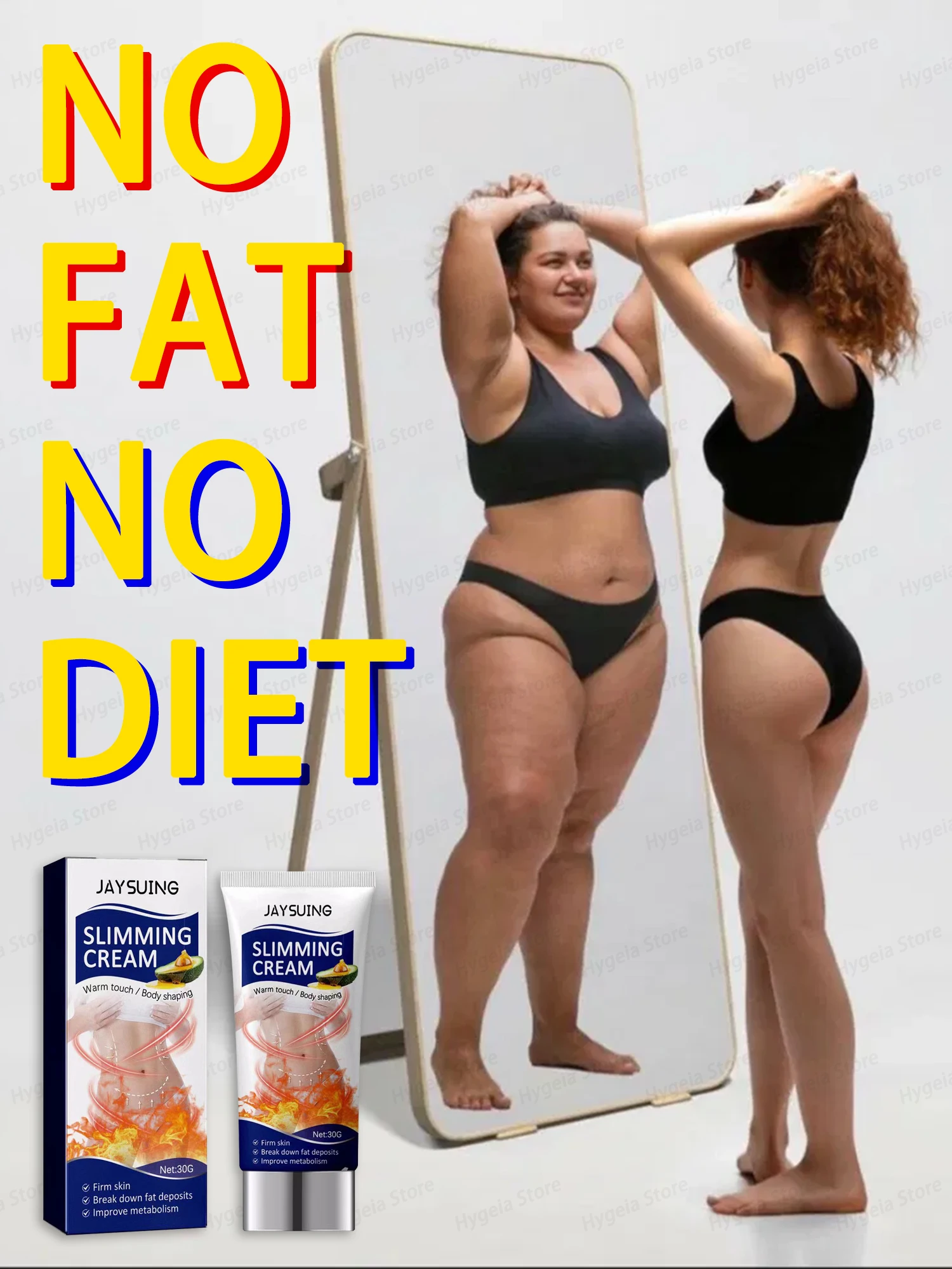 Slimming Massage Essential Cream Fat Burning Fast Lose Weight Slim Down Thin Belly Waist Leg Anti Fat Natural Plant 30g