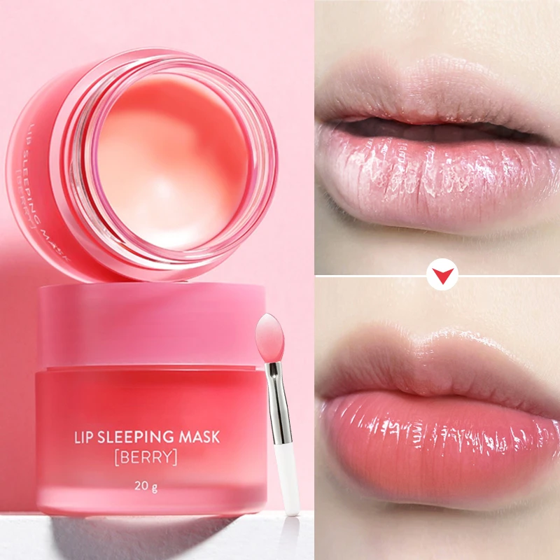 Lip Mask Lip Sleep Mask Night Sleeping Maintenance Moisturizing Fade Lip Lines Nourishing Lip Balm Skin Care Korean Cosmetic 20g
