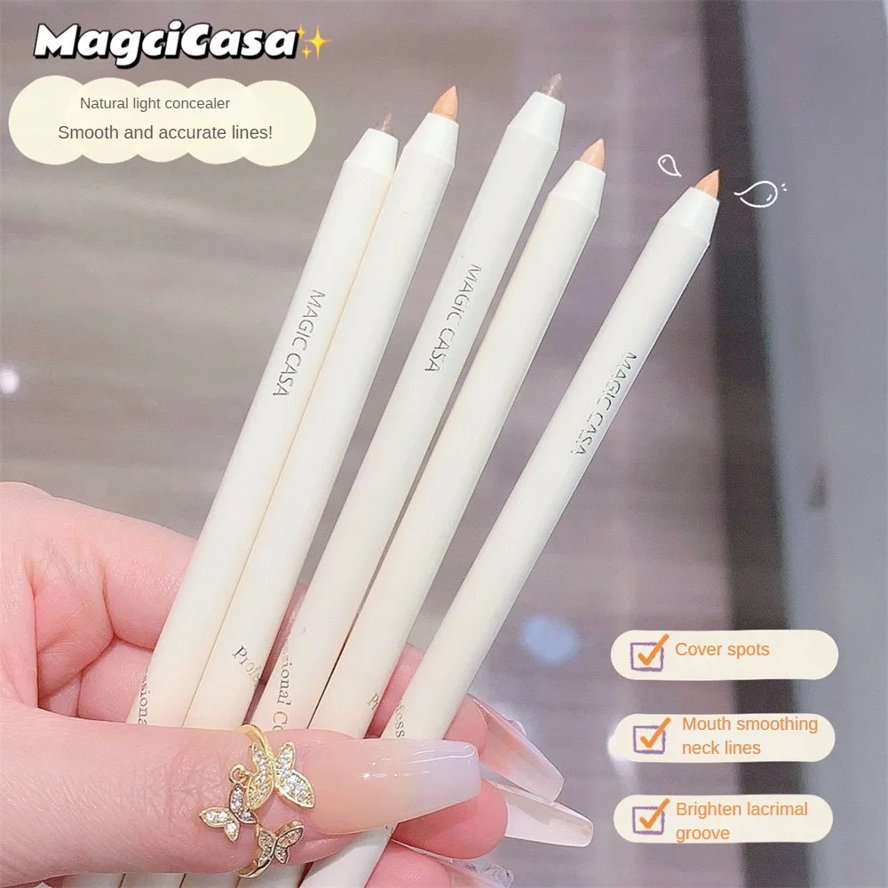 Description Picture 4 of item3 Colors Concealer Pen Fully Cover Spot Marks Concealer Highlighter Nose Shadow Contouring Pen Brightening Facial Makeup Stick