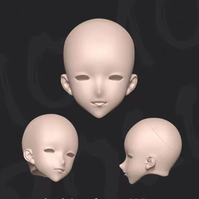 Description Picture 4 of itemNew 1/3 Bjd Head PVC No Makeup Boy Doll's Accessories Practice Makeup Toys
