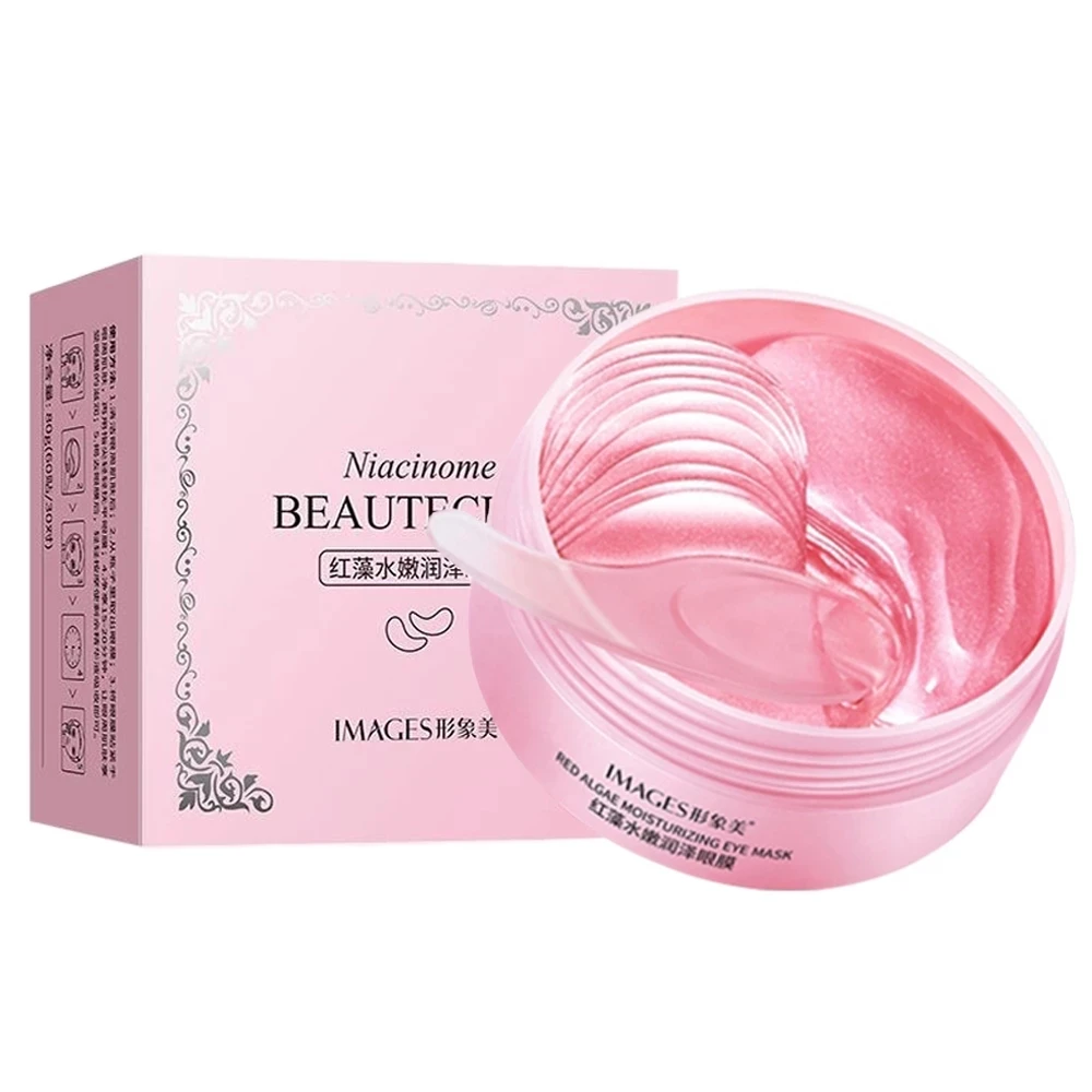 Hydrogel eye patches with hyaluronic acid and red водорослями red algae moisturizing Eye mask (60 pieces) Anti Wrinkle Eye Bags