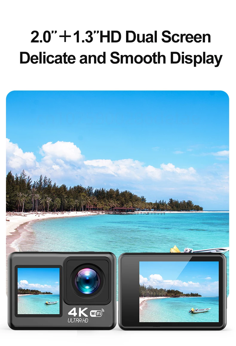 Description Picture 4 of itemWIFI Digital Cameras 4K Ultra-Clear VideoHD DV Dual Screen Video Camera Digital Recording Waterproof Anti-Shake Action Camera