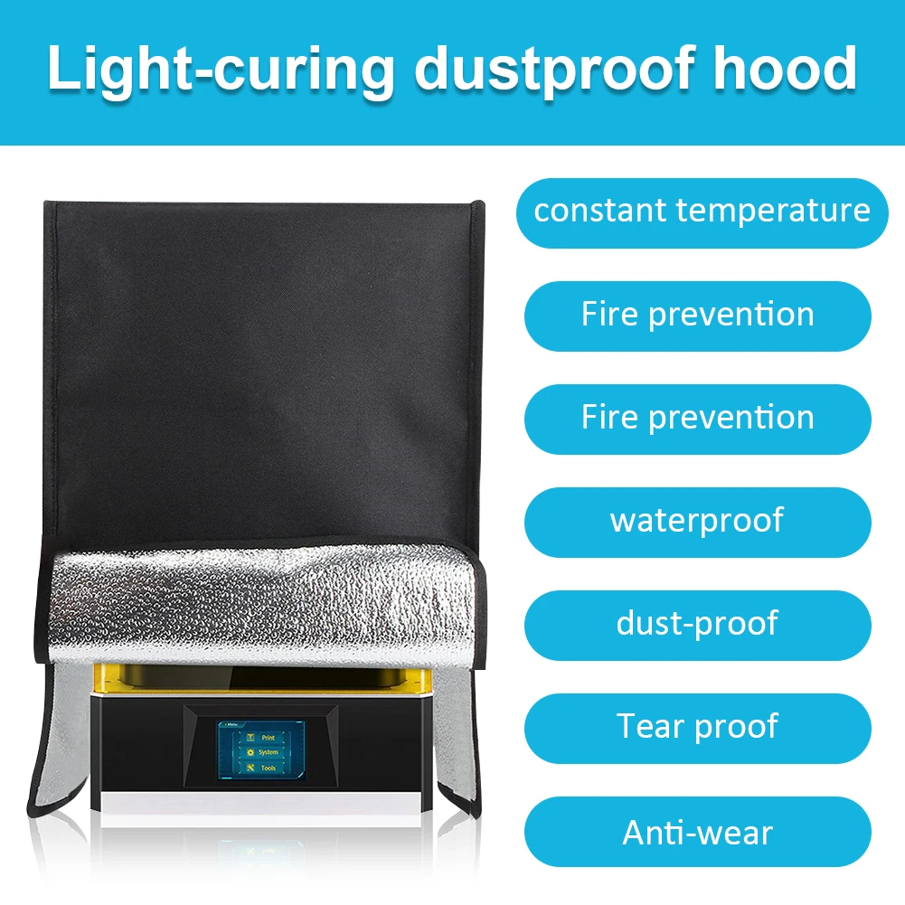 Light Curing 3D Printer Protective Dust Cover Insulation Blackout Enclosure Dustproof Hood for Elegoo Saturn Anycubic Photon