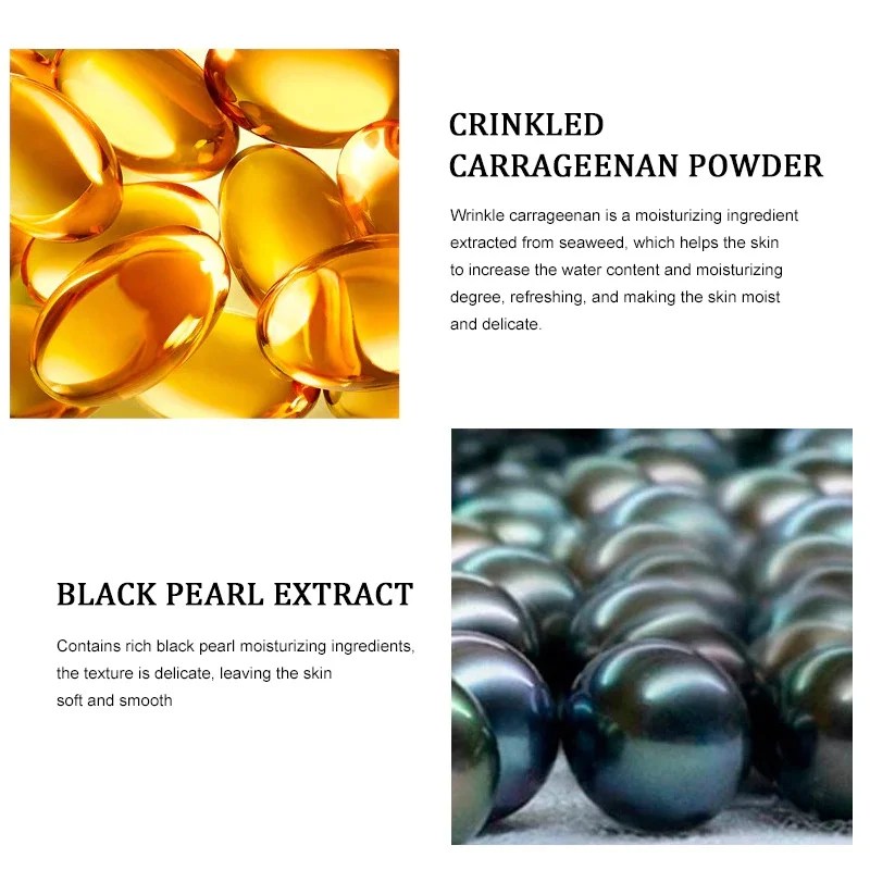 Description Picture 4 of item60PCS Black Pearl Eye Mask Natural Whitening Moisturizing Gel Eye Patches Remove Dark Circles Anti Age Wrinkle Korean Cosmetics