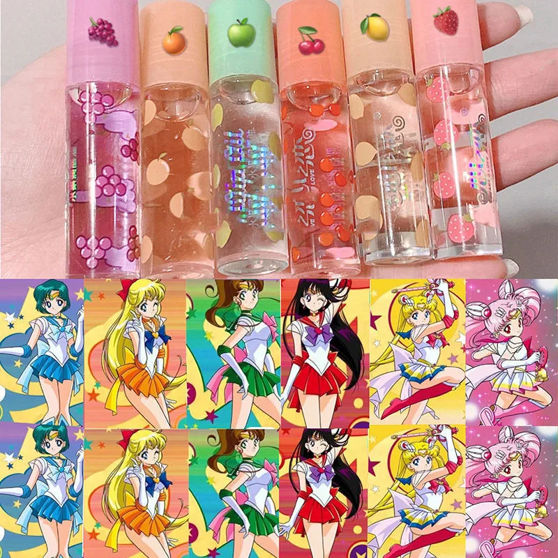 Description Picture 5 of item6 Colors Roll-on Fruit Oil Lip Balm Lip Oil Moisturizing Mirror Transparent Lip Oil Long lasting Hydrating Lip gloss Cosmetics