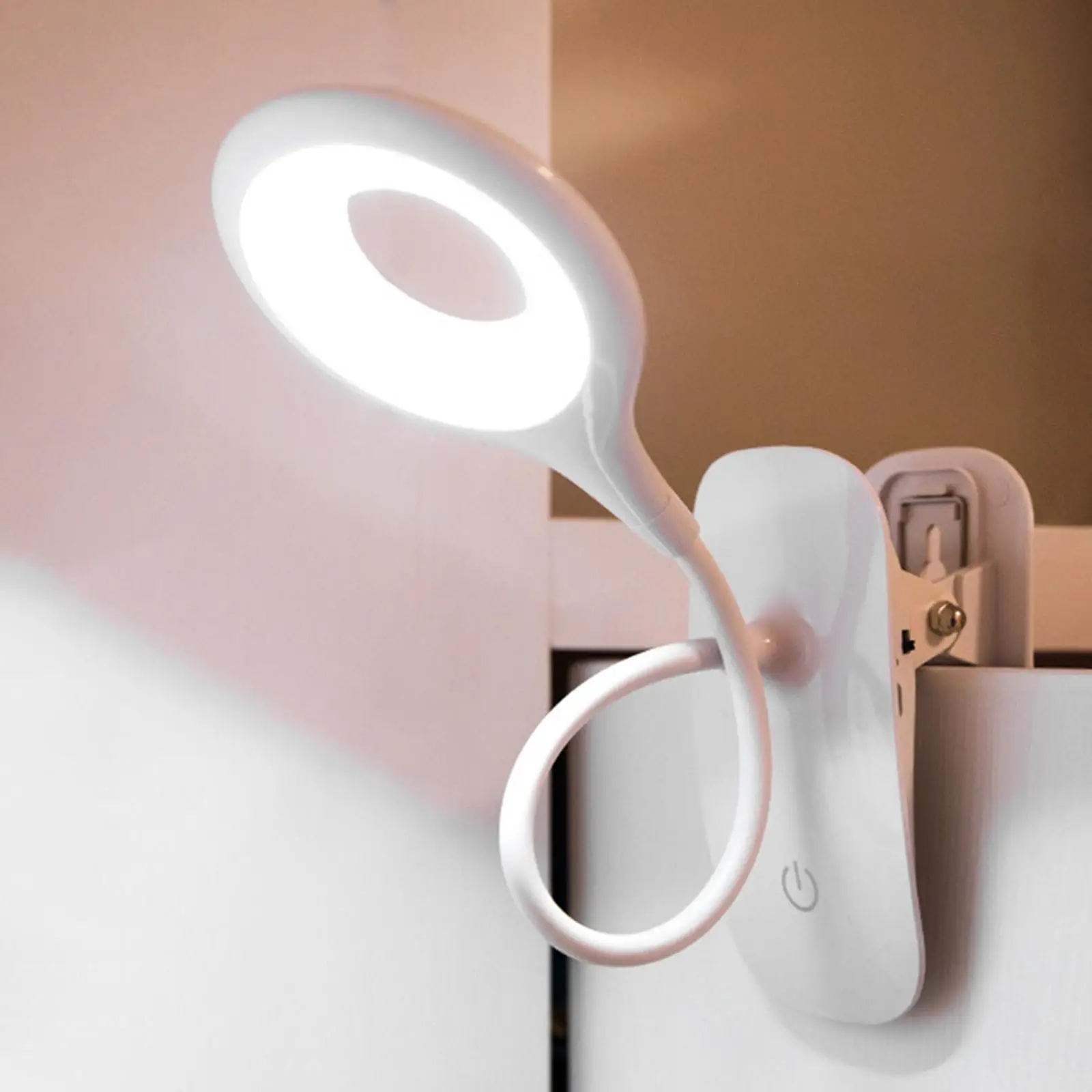 Description Picture 3 of itemNew Reading Light With Clip USB Rechargeable 20 LEDs Flexible Clamp Desk Lamps for Bed Headboard Studying Eye Protection Lamp