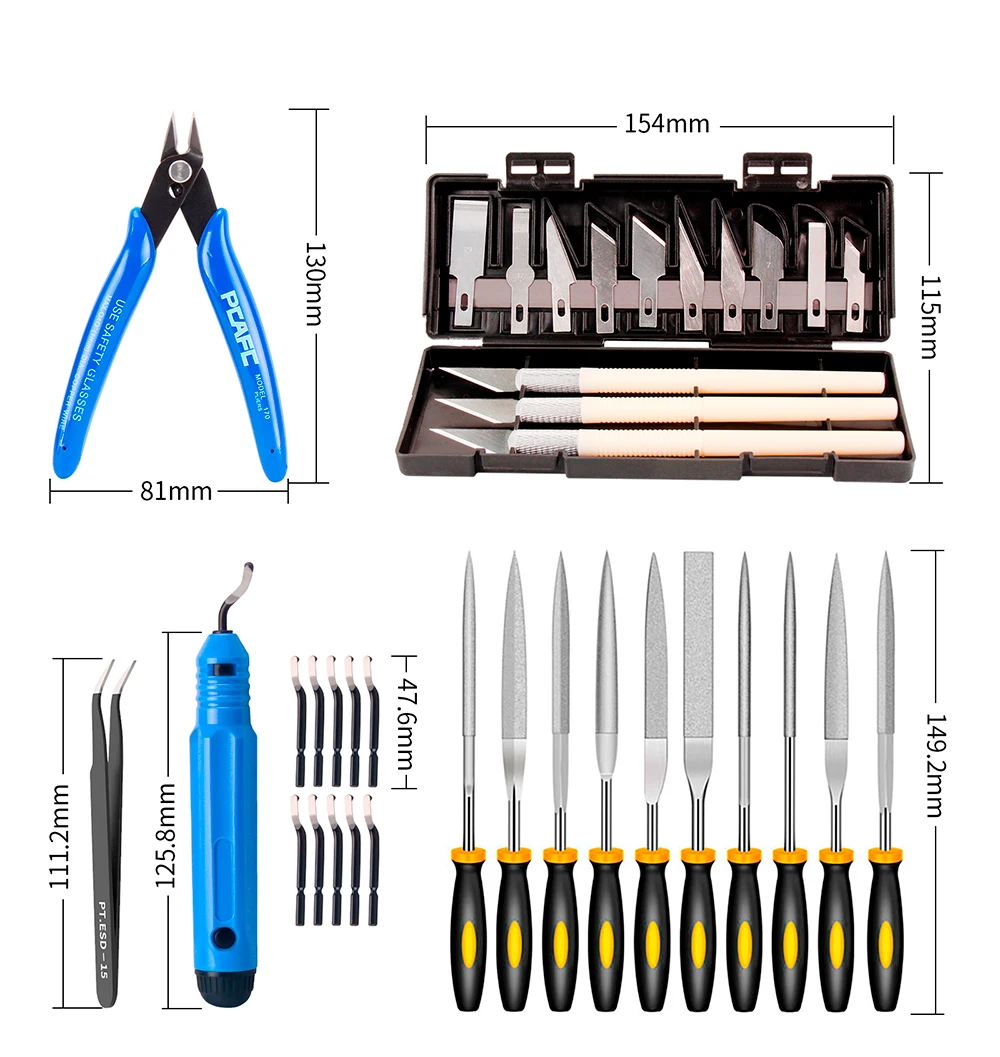 Description Picture 3 of itemKINGROON Deburring Tool Kit Engraving Knife Carving Tool DIY 3D Printer Part 3D Model File Cutter Scraper Material Removal Tool