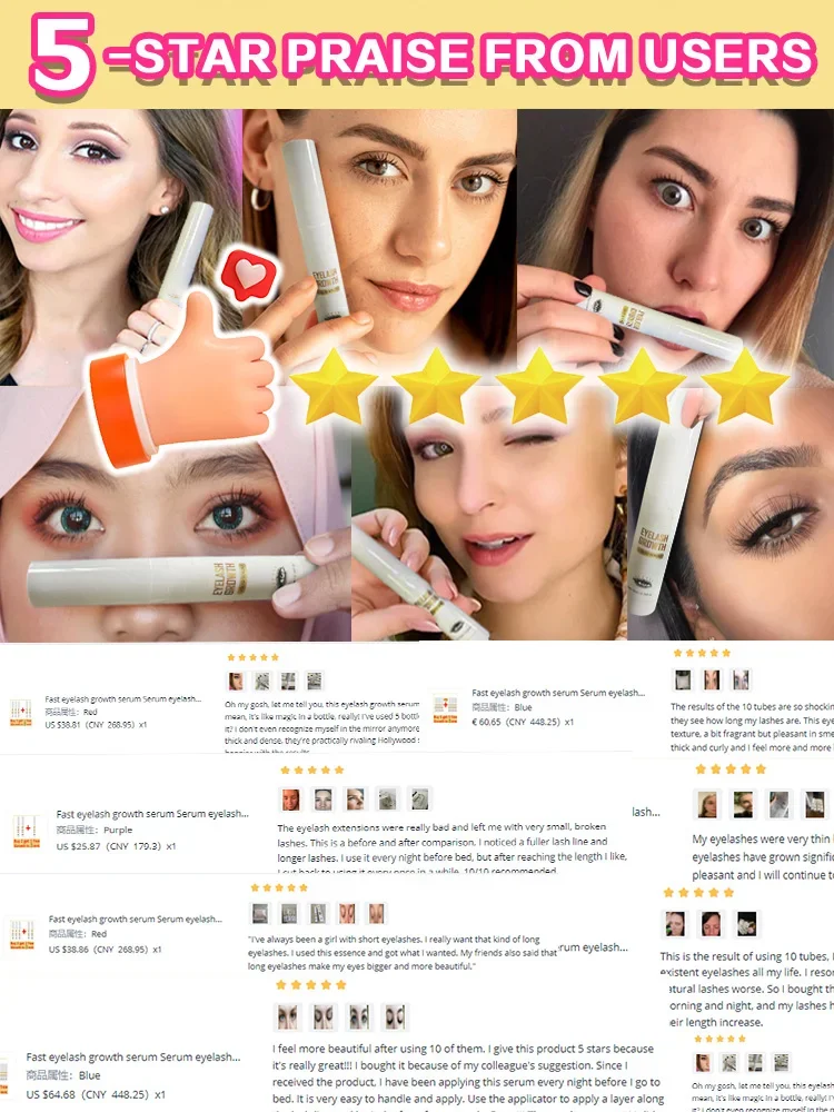 Description Picture 2 of item7Days Fast Eyelash Growth Serum Eyebrow Enhancer Products Longer Fuller Thicker Lashes Eyelashes Enhancer Care For Men Women