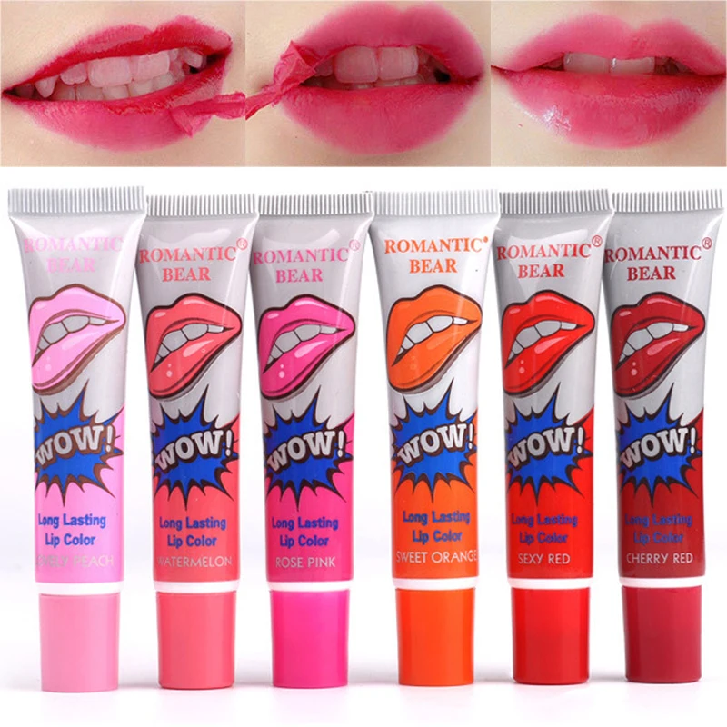 Description Picture 4 of item6 Color Peel Off Liquid Lipstick Waterproof Long Lasting Tear Lipstick Lip Gloss Women Sexy Makeup Tear Pull Lips Mask Cosmetic