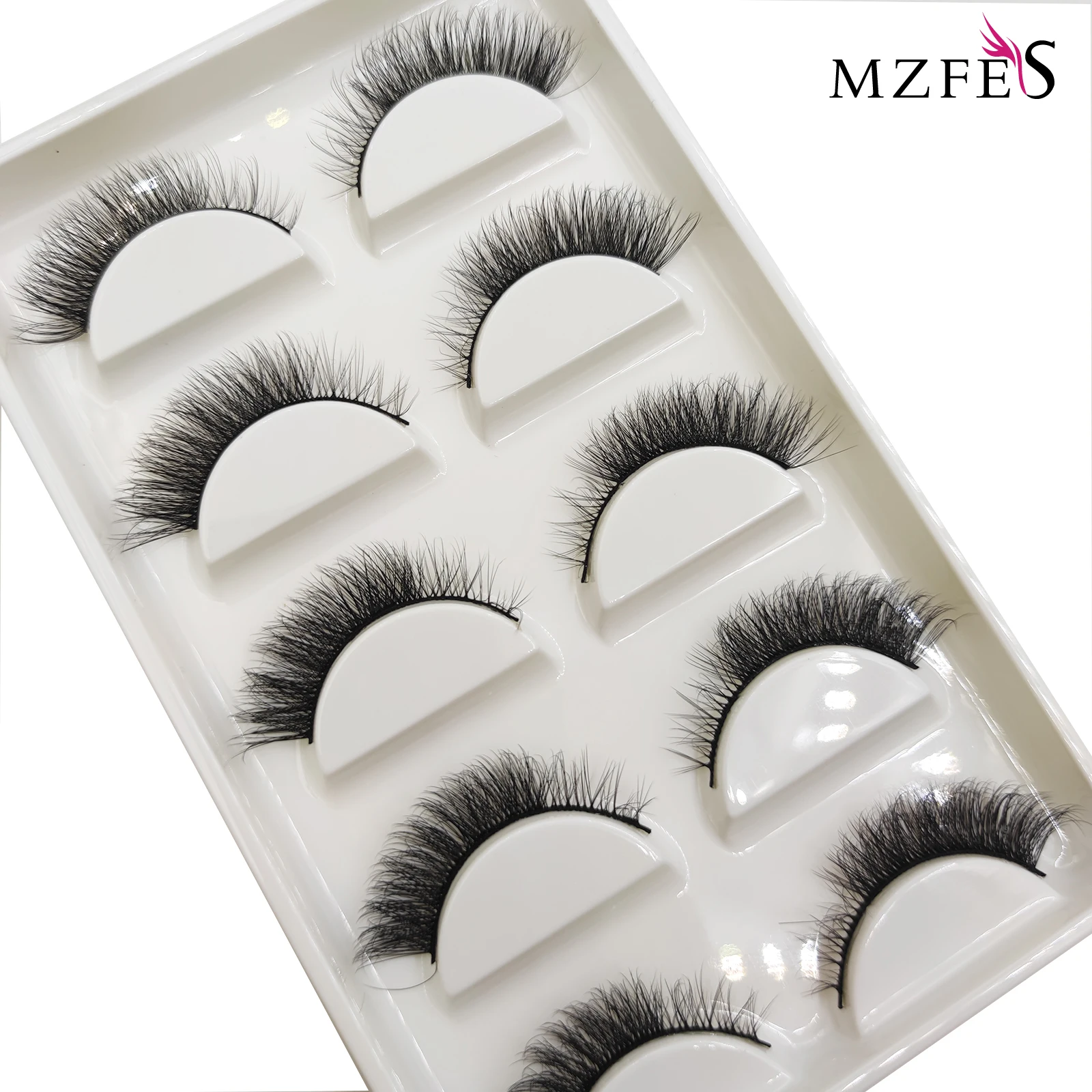 19 Style 5 Pairs Half eye Lash 3D Natural Mink False Eyelashes Makeup Eyelash Fake Eye Lashes Faux Cilios Make Up Beauty
