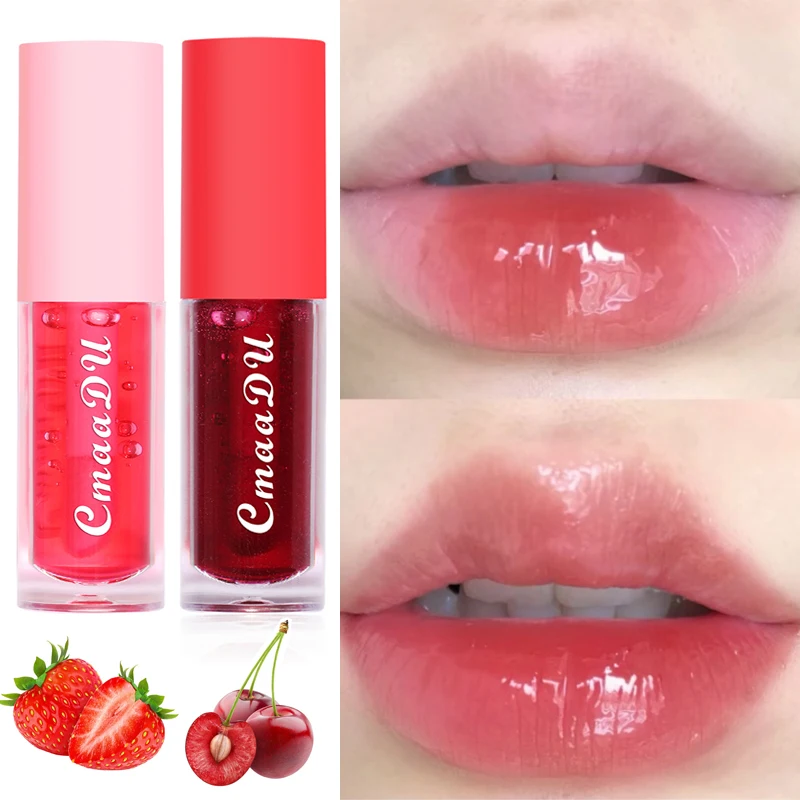 Moisturizing Natural Fruit Color Changing Lip Gloss Lip Oil Portable Waterproof Lasting Nutritious 6 Colors Lips Care Lipstick