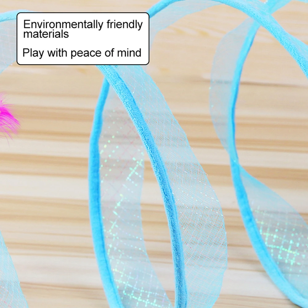 Description Picture 4 of itemSpiral tunnel odorless Free shuttle play Cat Tunnel Toy Funny Foldable storage Interactive Cheer yourself up Cat Toys