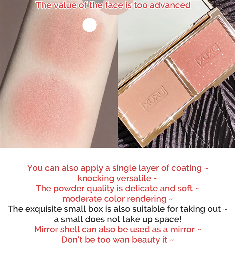 Description Picture 4 of item2 Color Blush Palette Gentle Face Pigment Rouge 1pcs Face Makeup Cheek Rouge Face Contour Blush Face Blusher Face Makeup