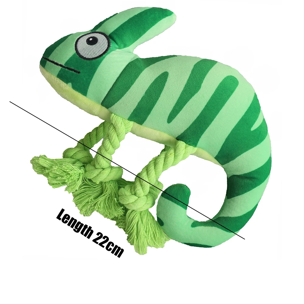 Description Picture 2 of itemChameleon Plush Dog Squeaky Toy Dog Toys for Small Large Dogs Puppy Chew Toys Bite Resistant Pet Toy For Dogs Squeaker Toys