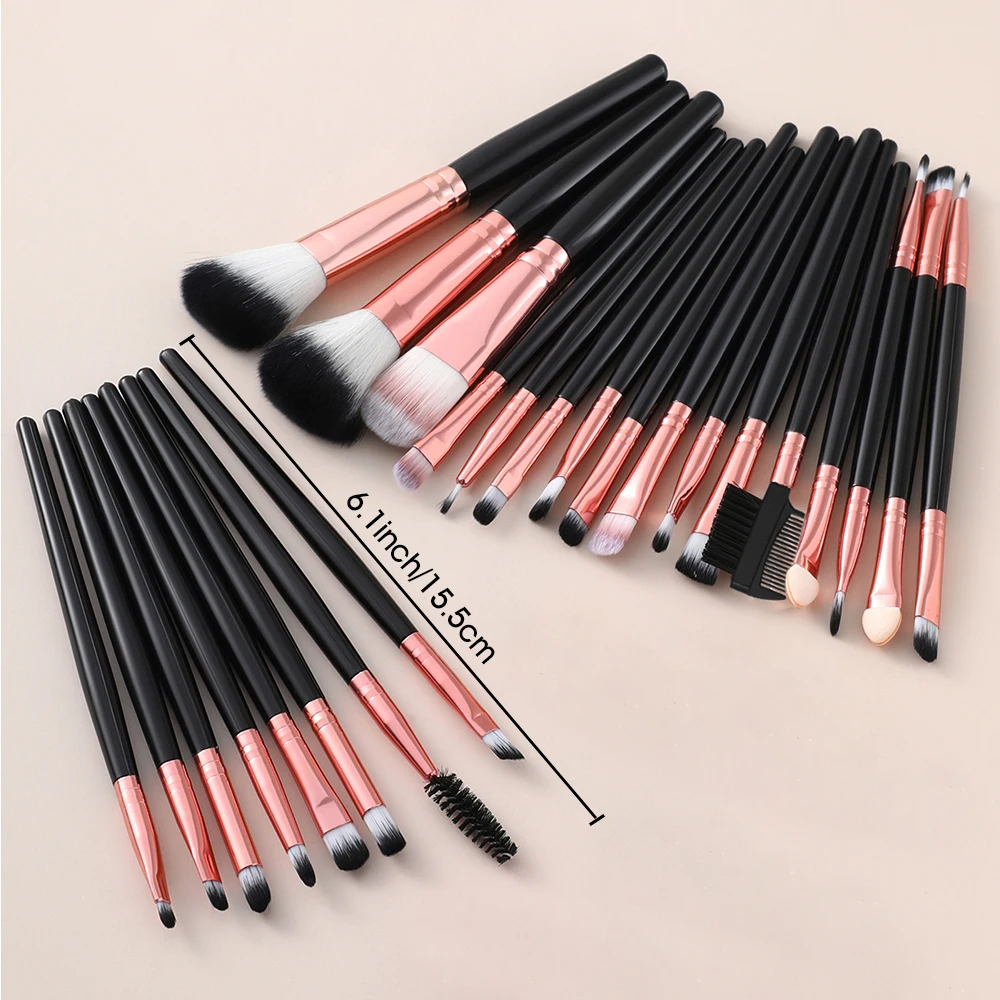 Description Picture 3 of item24 sets of makeup brushes, soft facial makeup brushes, suitable for foundation, loose powder blush, eye shadow, concealer and ot