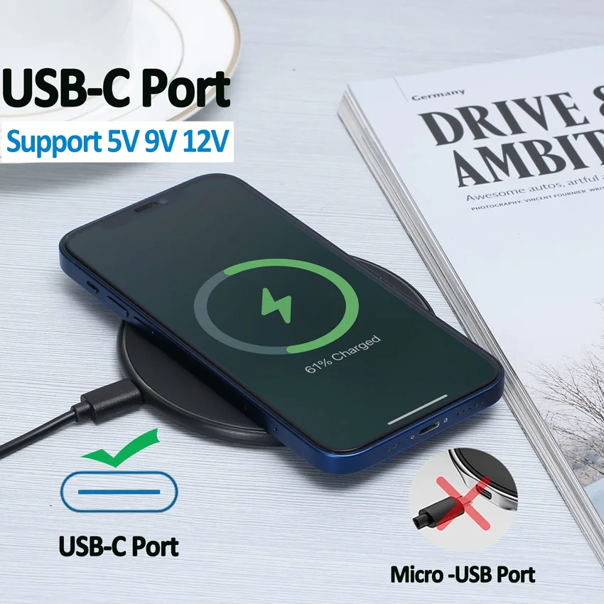 60W Wireless Charger Pad for iPhone 14 13 12 11 X Pro Max XR Samsung Galaxy S22 S21 S10 S9 Iconic Brand Fast Charging Docking Station