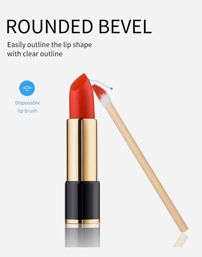 Description Picture 3 of item50 pcs/pack Disposable Bamboo Lip Brush Lashes Micro Brushes Applicator tool for Eyelash Extension women Makeup Tools