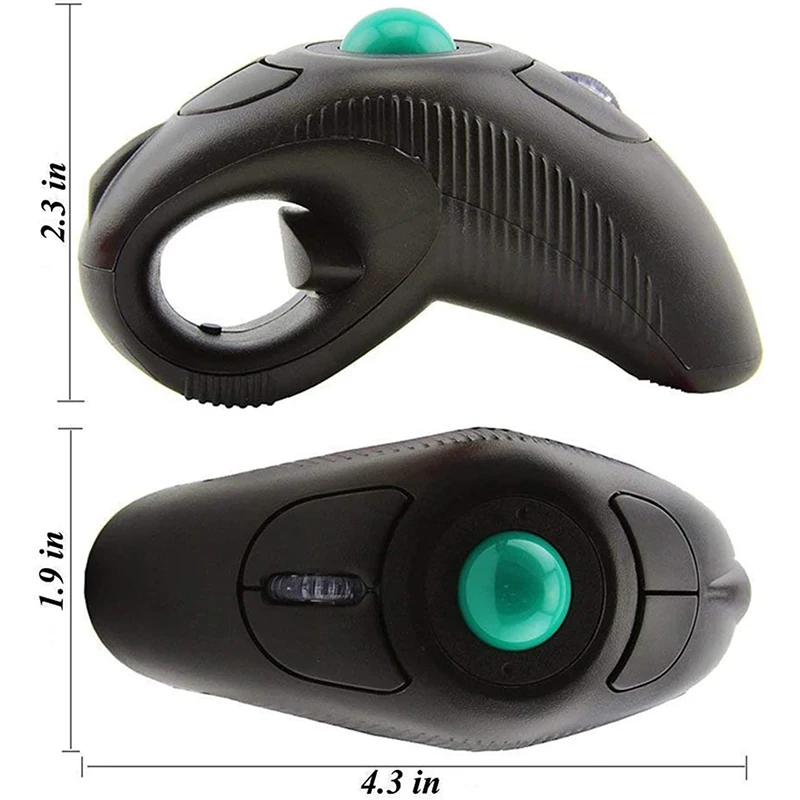 Description Picture 5 of item2.4G Wireless Trackball Mouse Wired Mini USB Portable Finger Mice Ergonomic Right Left Hand For PC Tablet Laptop Computer
