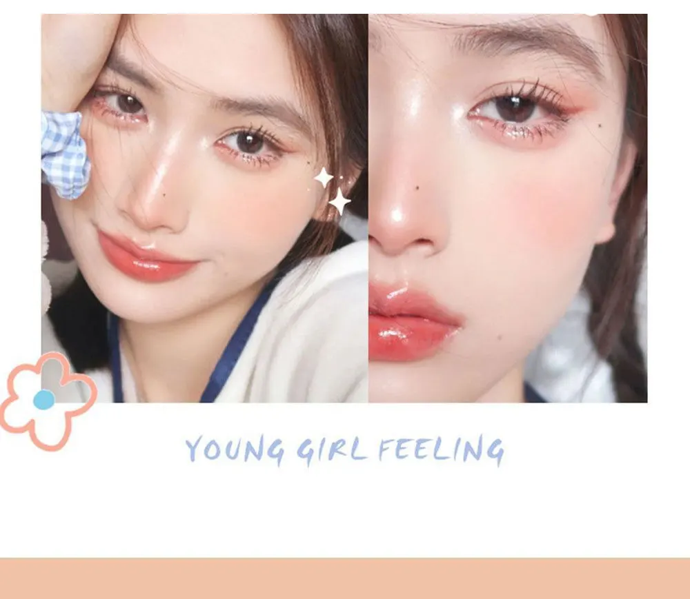 Description Picture 3 of item1/4Pcs Monochrome Powder Blusher High Gloss Eyeshadow Waterproof Natural Cheek Carmine Face Rouge Brightens Tone Modify Contours