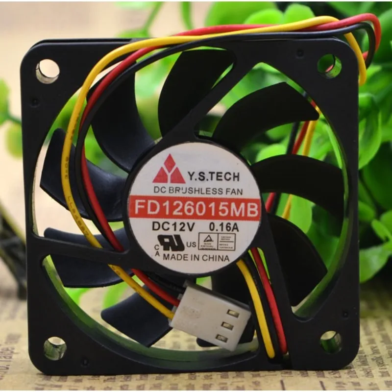 Description Picture 2 of itemNew CPU Fan for Y. S.TECH FD126015MB 12V 0.16A 6015 Dual Ball Silent Cooling Fan 6CM 60*60*25MM