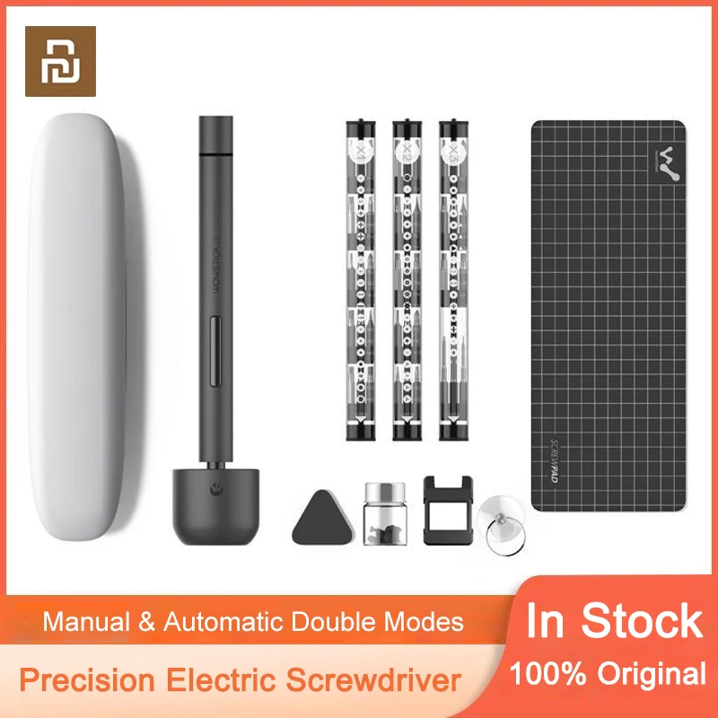 Iconic Brand Mini Precision Electric Screwdriver Set Cordless Screwdriver Rechargeable with LED Light DIY Repair Tool Wowstick 1F Pro