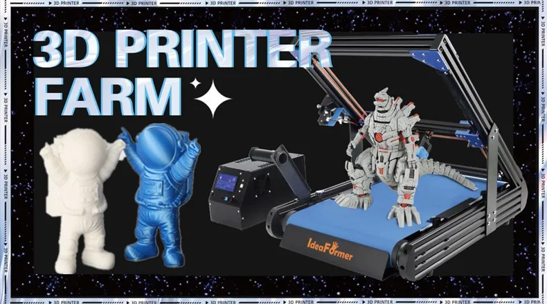 Description Picture 2 of itemIdeaFormer IR3 V1 3D Printer Kit Dual Gear Extruder Infinite Z 0.4mm Nozzle Large Build Volume Silent PLA Filament impressora 3d