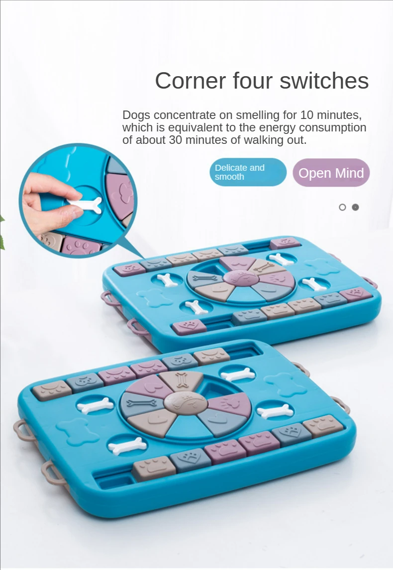 Description Picture 4 of itemNew Dog Puzzle Toys Pet Supplies Toys Slow Food Tray Dog Bowl Chew Toys Dog Slow Food Feeding Educational Training Game Toys