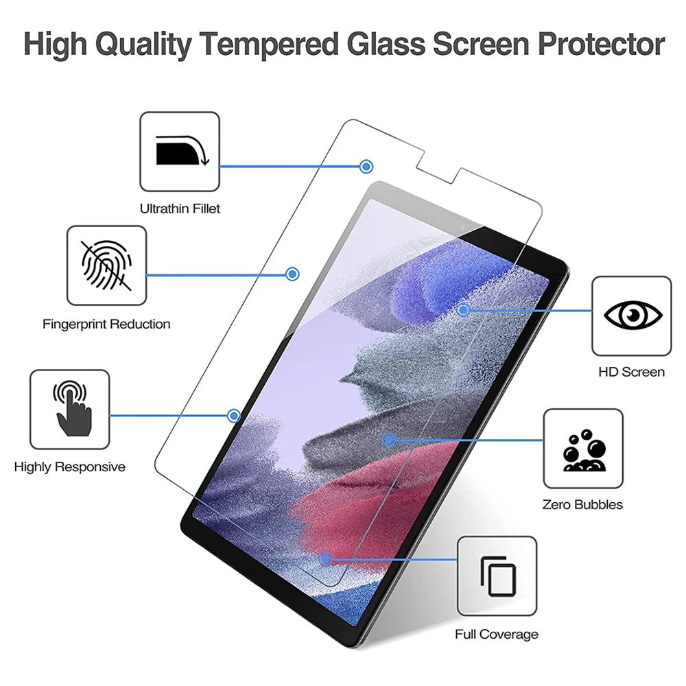 Description Picture 5 of item9H Tempered Glass Screen Protector For Samsung Galaxy Tab A7 Lite 8.7 Inch 2021 SM-T220 T225 Anti Scratch Tablet Protective Film