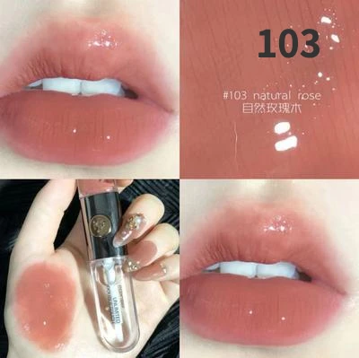 Description Picture 2 of itemKIKO make up lip oil Lip Glaze Non-Fading Lipsticks Makeup Gloss Milk Tea Bean Paste Transparent Lip Color lip gloss cosmetic