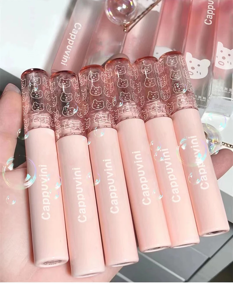 Description Picture 3 of itemCappuvini Bubble Lip Gloss Mirror Water Liquid Lipstick Moisturizing Lipgloss Long Lasting Sexy Lip Tint Makeup Korean Cosmetics