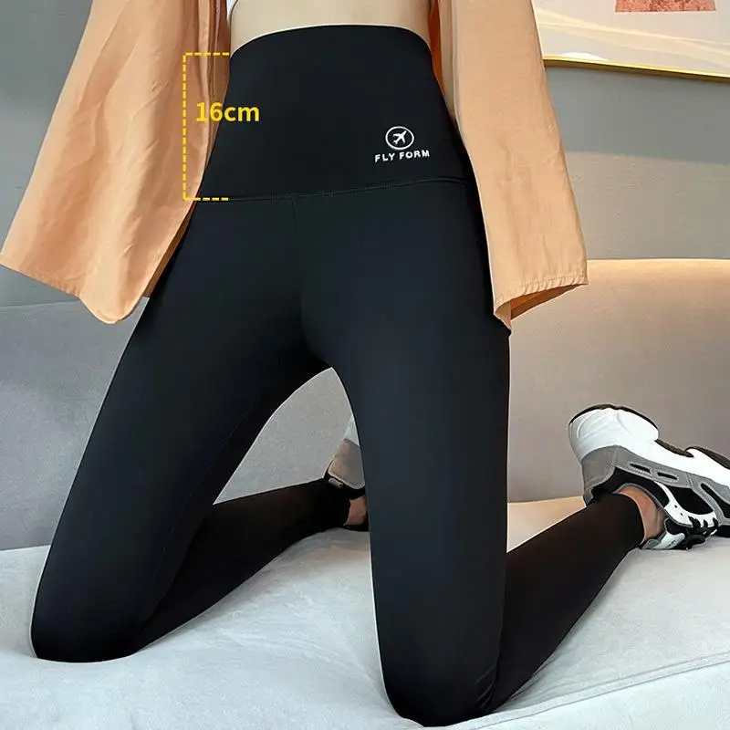 Description Picture 5 of itemWomen Winter Leggings Plush Up Thermal Waist Lamb Fleece Tight Warm Trousers Casual Cashmere Pants for Women High Waist
