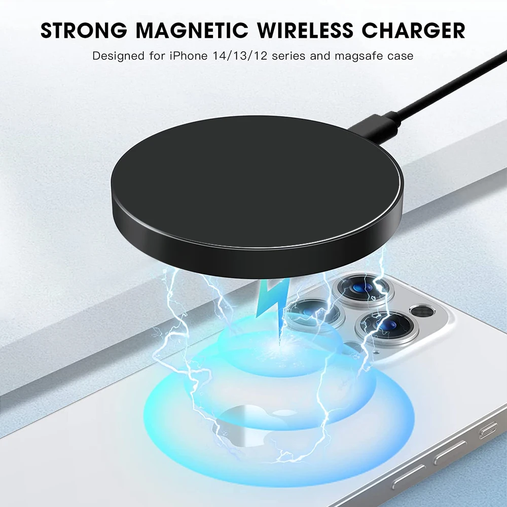 Description Picture 6 of item100W strong magnetic wireless charger suitable for iPhone 15 14 13 12 Pro Max Mini Sumsang Iconic Brand Huawei portable fast charging