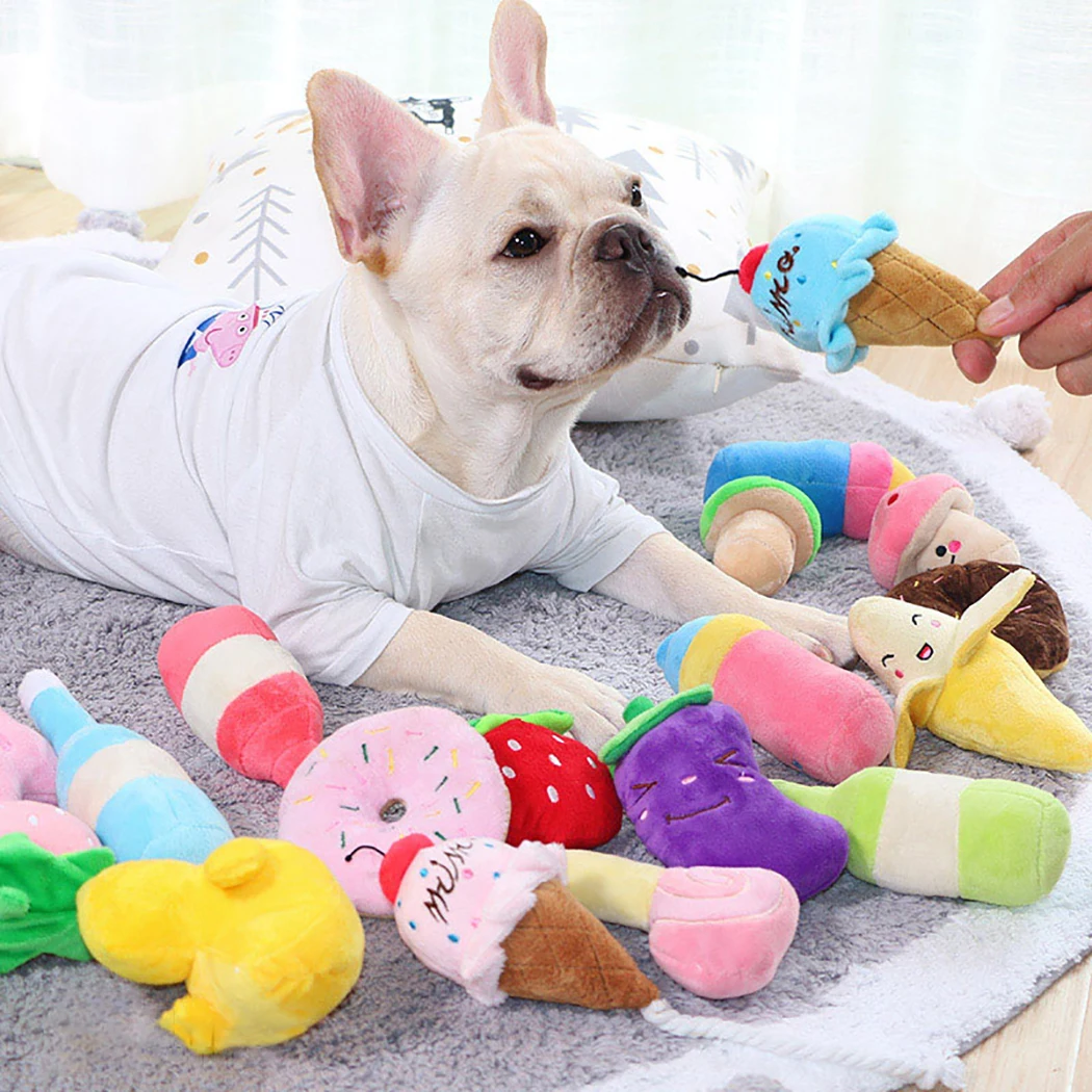 Description Picture 2 of itemAnimals Cartoon Dog Toys Stuffed Squeaking Pet Toy Cute Plush Puzzle for Dogs Cat Chew Squeaker Squeaky Toy for Pet