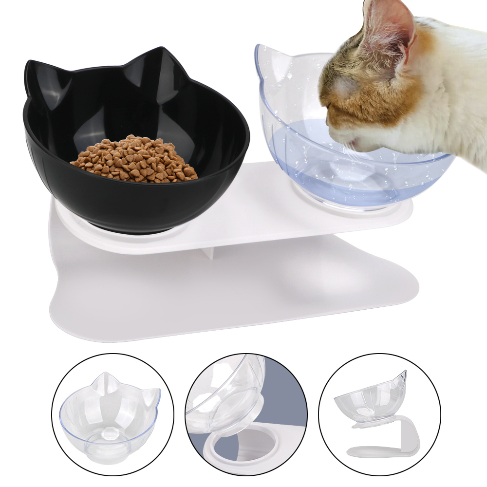 Description Picture 3 of itemPet Feeding For Cats Food Protection Cervical Cat Water Bowl Pet Bowls Non-Slip Double Cat Bowl Dog Bowl Cat Dogs Feeder