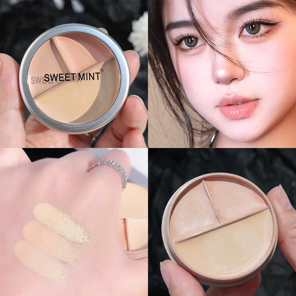 Description Picture 5 of item1PC High Coverage Concealer Palette Corrector Anti Dark Circle Freckle Waterproof Foundation Cream for Face Makeup Base Cosmetic