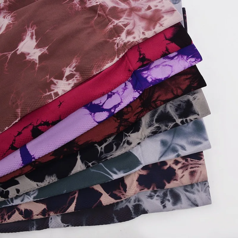 Description Picture 6 of item17 Colors Tie Dye Yoga Pants Sport Leggings Women Seamless High Waist Push Up Woman Tights Fitness Workout Leggins Gym Clothing