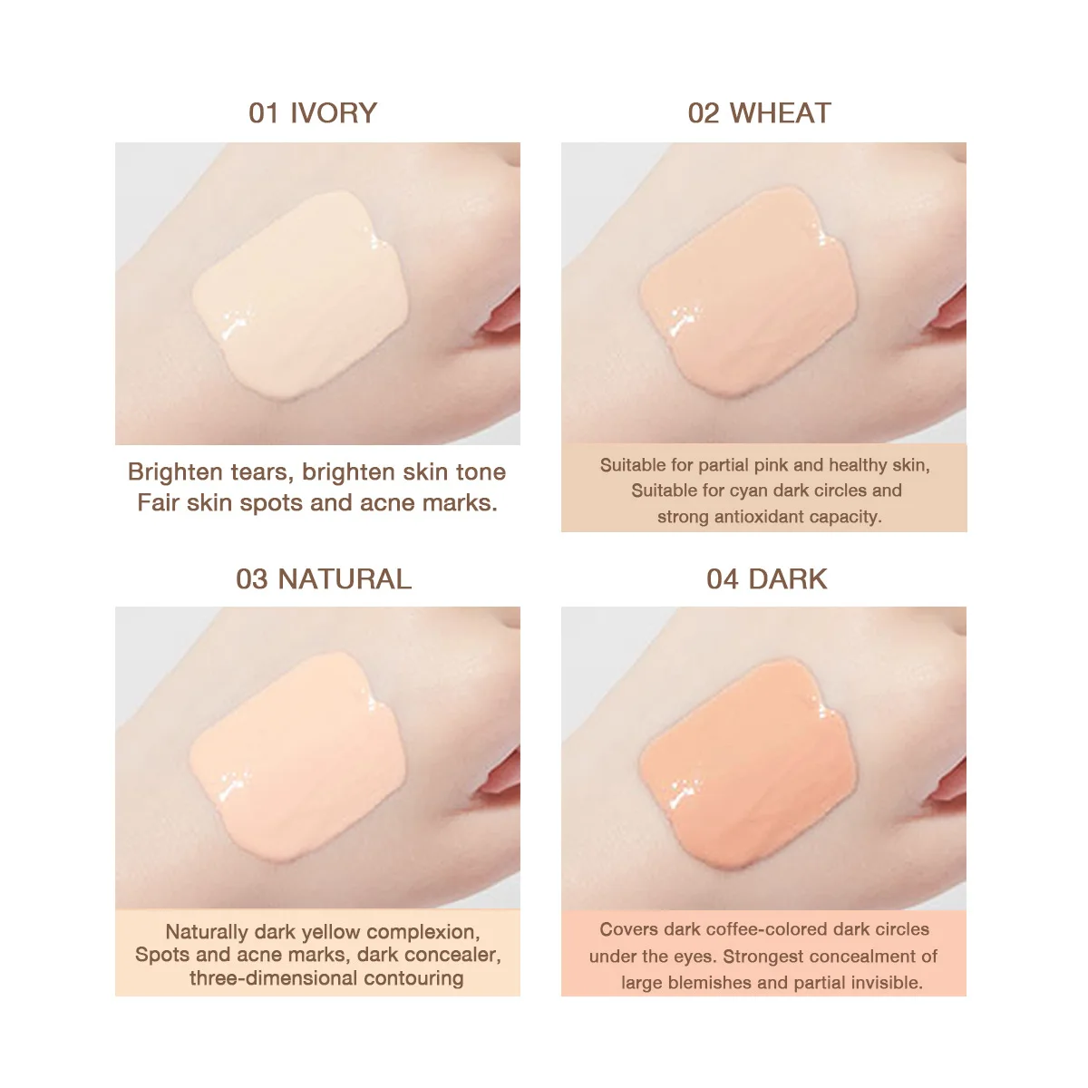 Mini Concealer Liquid Foundation To Cover Dark Circles and Acne Marks Face Color Corrector Concealer Cream Face Makeup Cosmetic