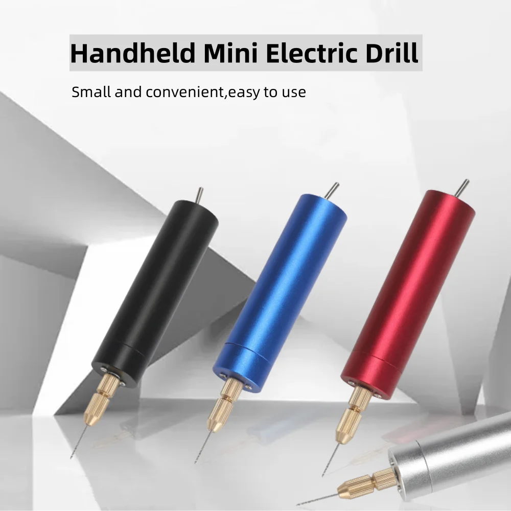 18Pcs Mini Electric Drill Portable Handheld Drill Bits Kit Drill BitsTool Kit For Pearl Epoxy Resin Jewelry Making