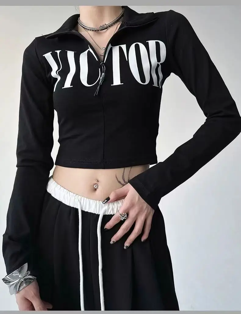 Description Picture 4 of itemDeeptown Black Sweatpants Women Korean Autumn Casual Baggy Pants Vintage Harajuku Streetwear Straight Sports Trousers Fashion