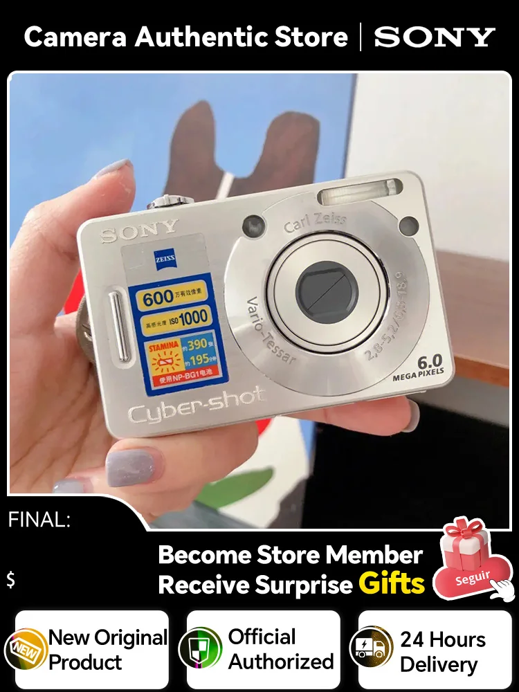 Iconic Brand DSC-W50 Ordinary Digital Camera Body 600 Pixel 3X Optical Automatic Focus Telescopic Lens Super HAD CCD