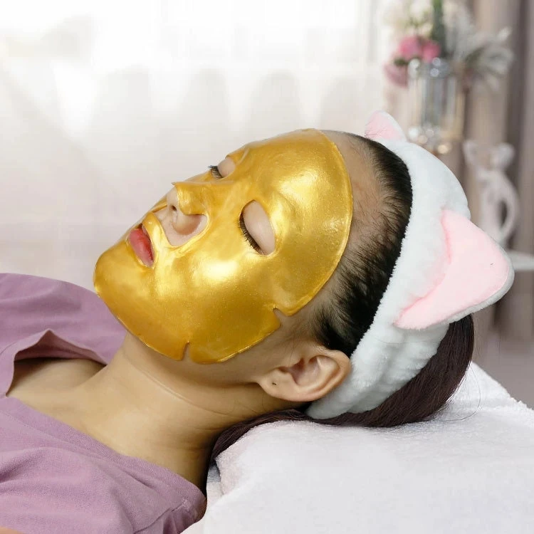 Description Picture 4 of item10pcs Crystal Collagen Gold Face Masks Beauty Skin Care Big Mask Anti-aging Hydrating Moisturizing Facial Mask for Face Care