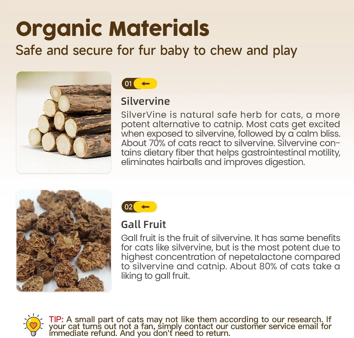 Description Picture 4 of itemCat Toys Silvervine Chew Stick,Kitten Treat Catnip Toy Kitty Natural Stuff with Catnip for Cleaning Teeth Indoor Dental