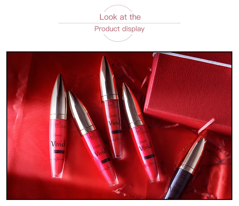 Description Picture 3 of itemON SALE-18 Colors Shimmer Glitter Lip Gloss Matte Glitter Liquid Lipstick Waterproof Diamond Pearl Colour Lipgloss Tint Make Up