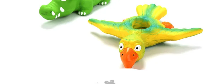 Interesting Crocodile Latex Bite Resistant Cat and Dog Toys PVC French Bulldog Send Out Sound Pet Toys