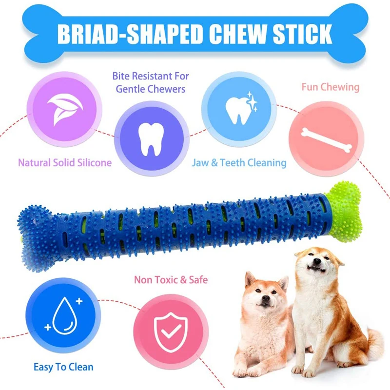 Description Picture 5 of itemPuppy Brush Toothbrush Dog Chew Toy Stick Cleaning Massager Pet Teeth Cleaning Toys Multifunctional Silicone Doggy Dental Care