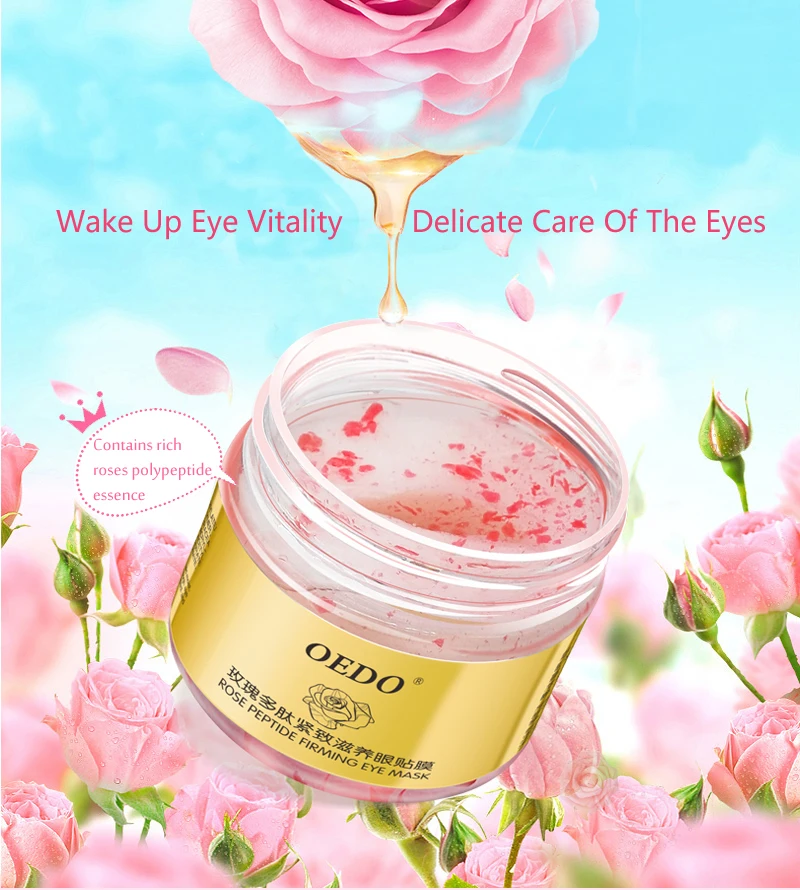 Description Picture 2 of item60pcs/bottle OEDO Rose Peptide Firming Eye Mask Women Collagen Gel Whey Protein Face Care Sleep Patches Health Eyes Patch