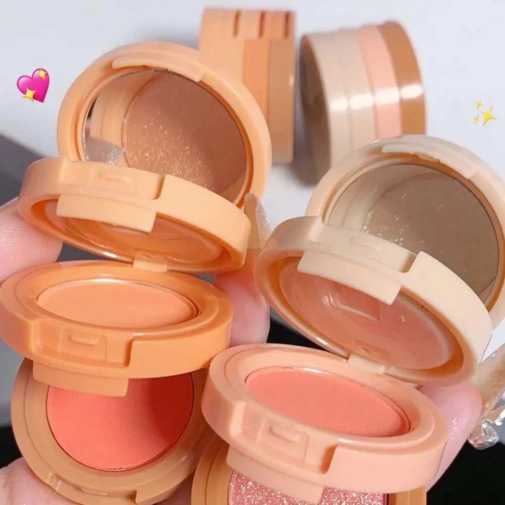 Description Picture 5 of item3 In 1 Matte Highlighter Blush Palette Pearly Blush Eyeshadow Face Cosmetics Makeup Palette Female Multifunctional Shiny T0E2