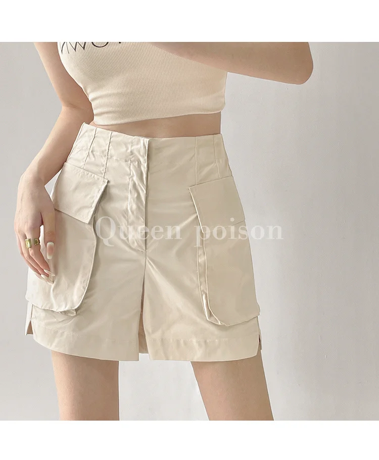 Description Picture 6 of itemTVVOVVIN 2023 New Loose Casual Straight Leg Wide Leg Shorts For Women In Summer High Waisted And Slimming Large Pockets 586I