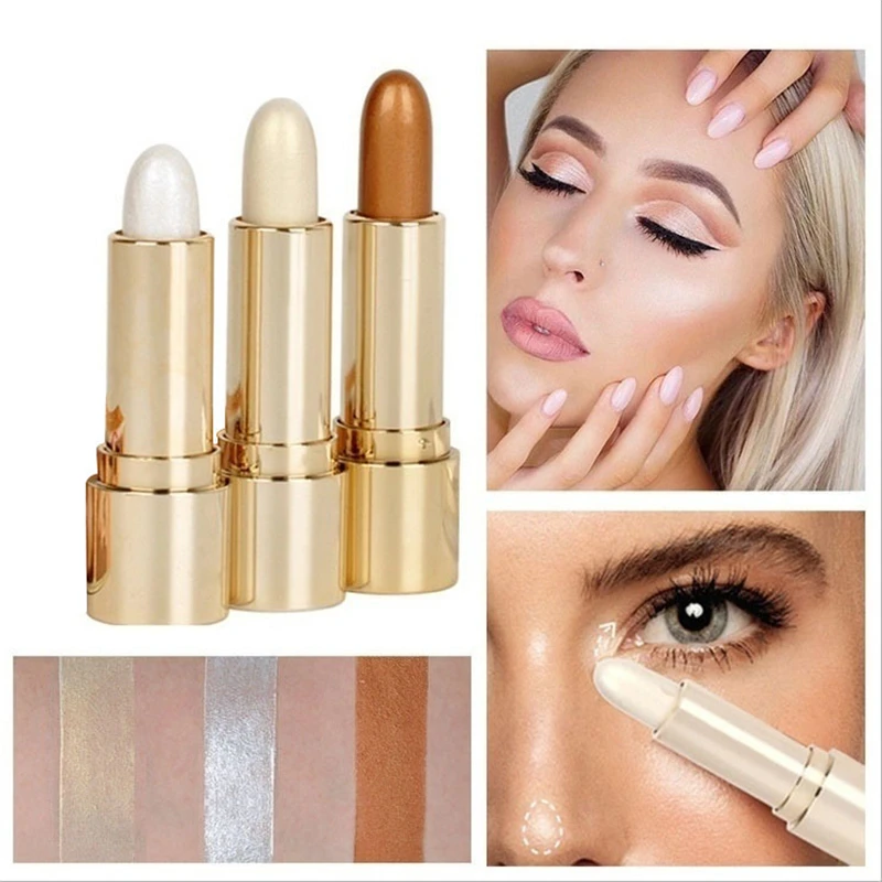 1pcs Wholesale 3D Highlight Embellish Contour Highlighter Pencil Brighten Skin Face Makeup Bronzers Cosmetic